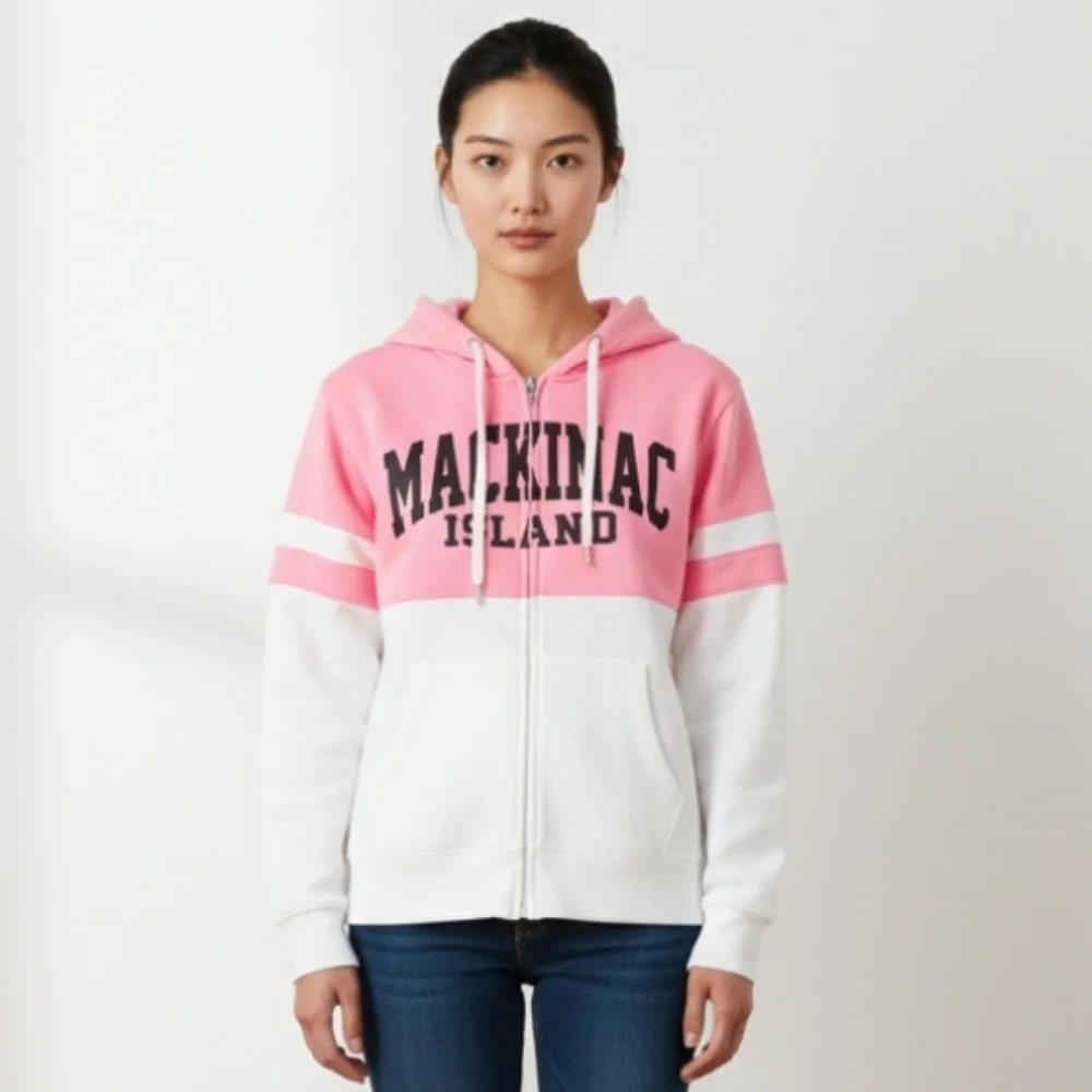 Exist Pink and White Hoodie